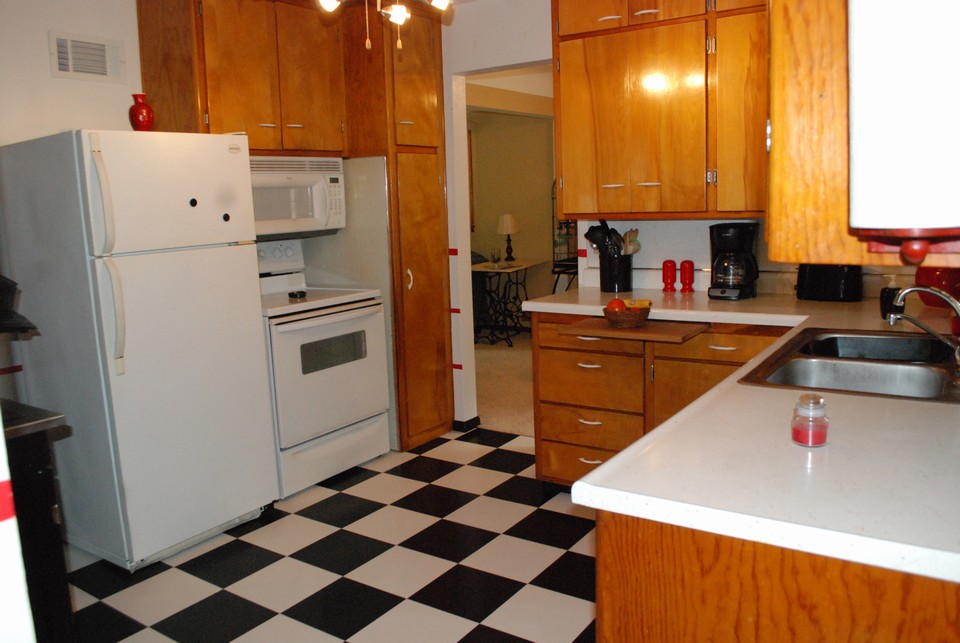 kitchen with new flooring
