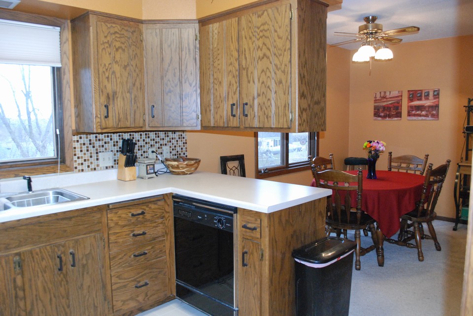 kitchen looking to dining area