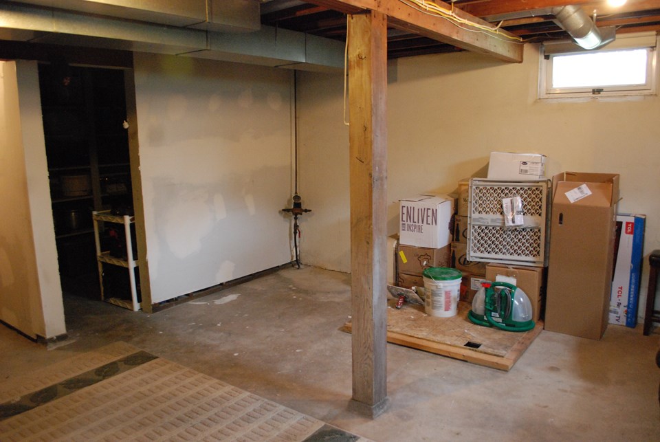 unfinished basement
