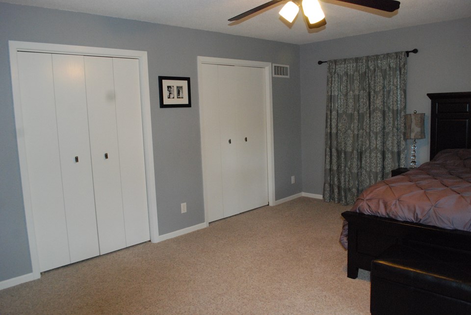 master bedroom w/ great closet space