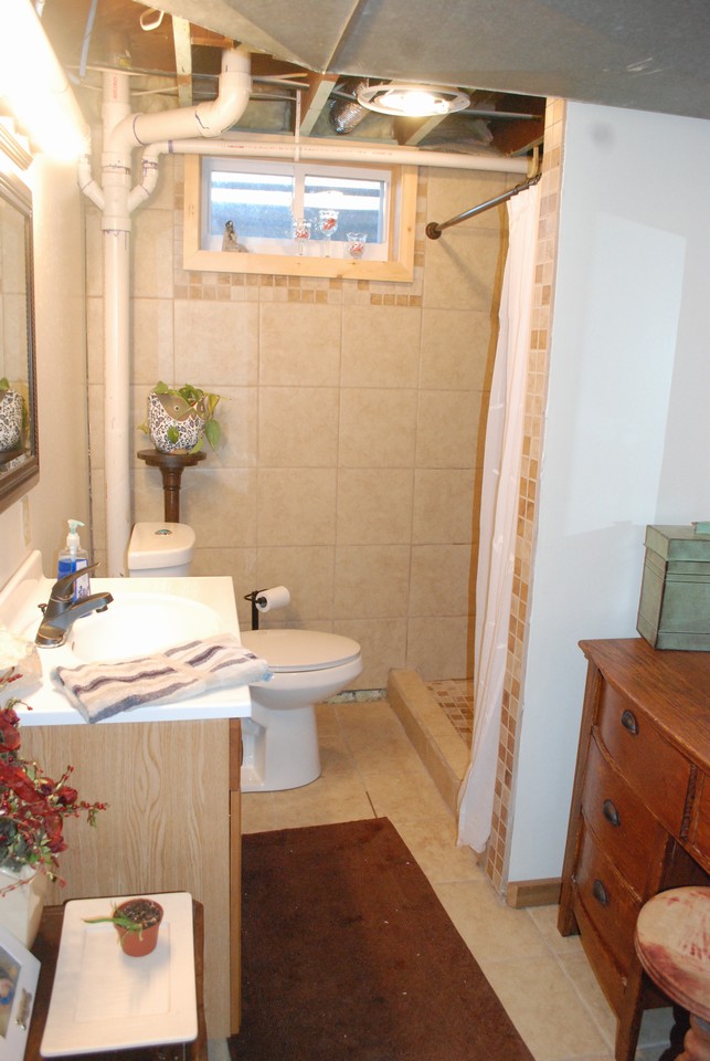all new bathroom in basement
