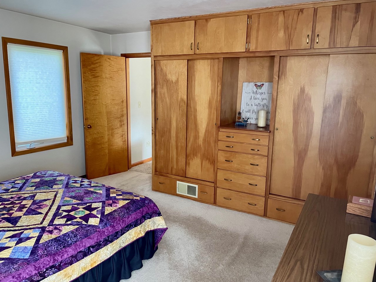 main bedroom with lots of built in closet space