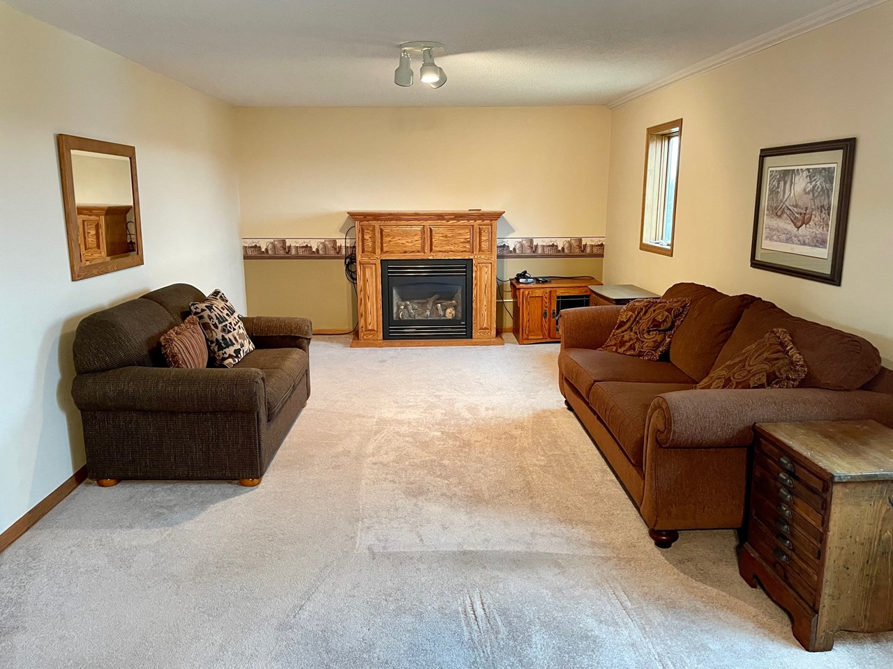 electric kozy heat fireplace in family room