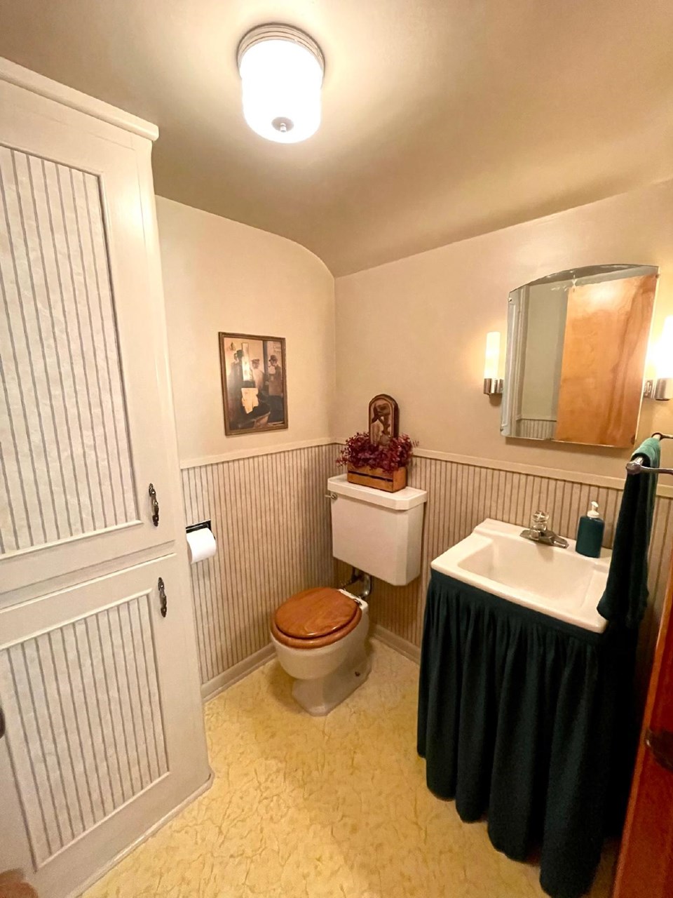 half-bath on upper level