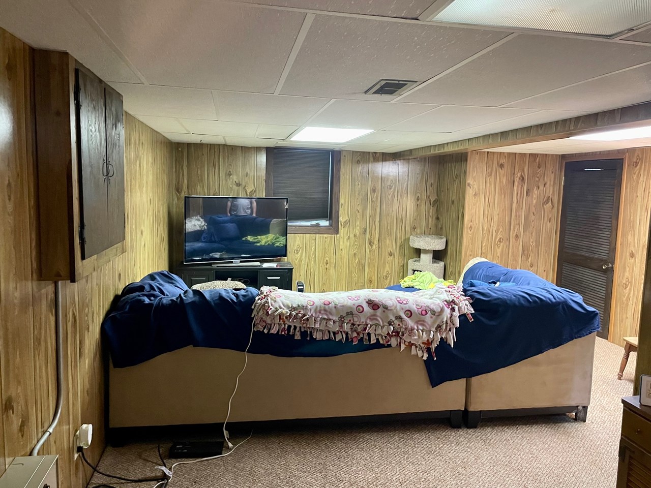 family area with storage