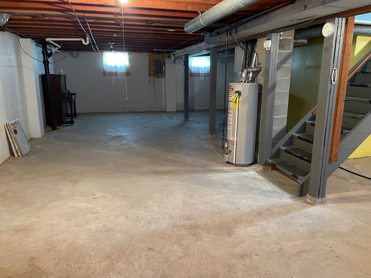 unfinished basement