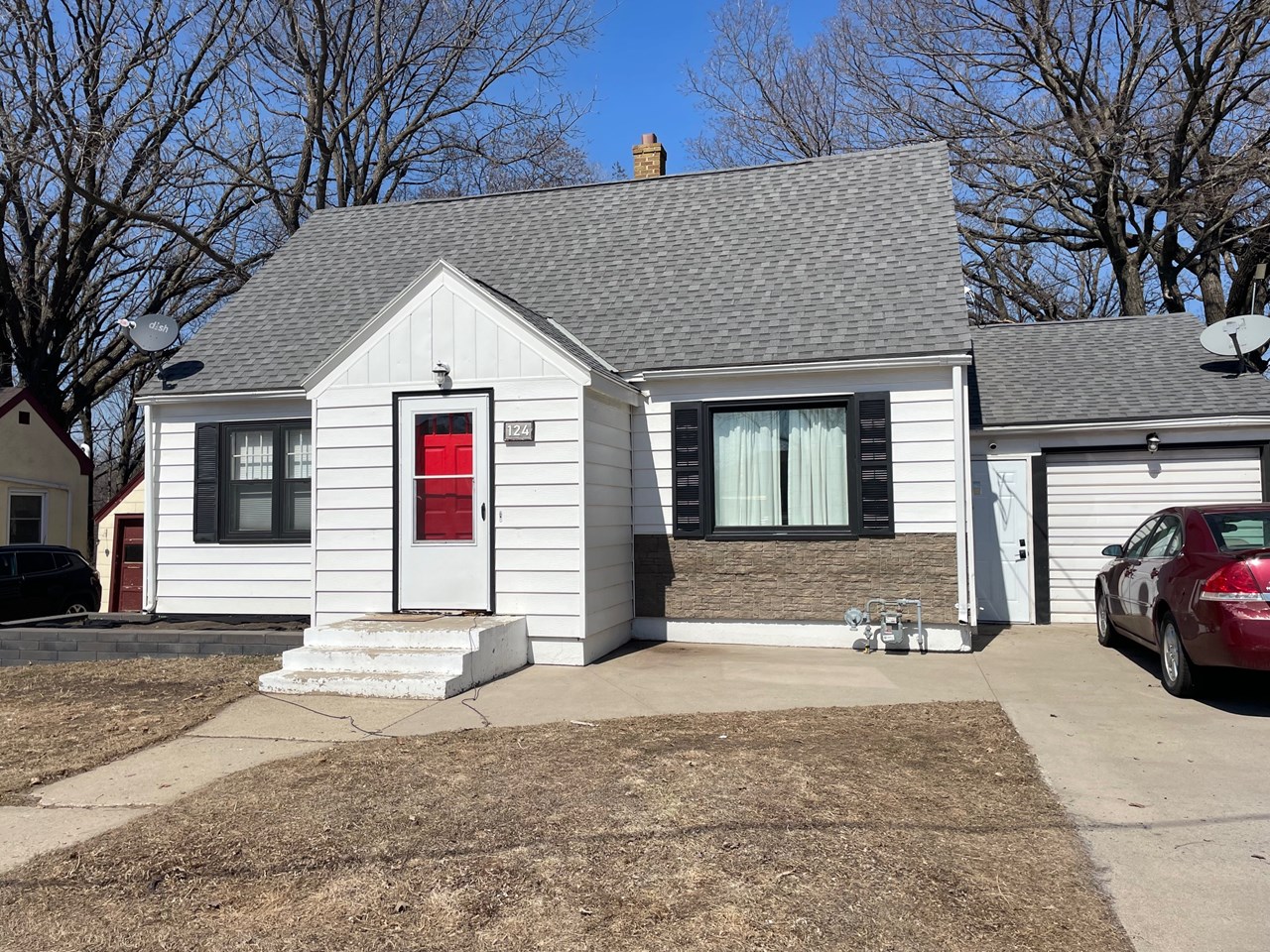 three bedroom home with attached single garage