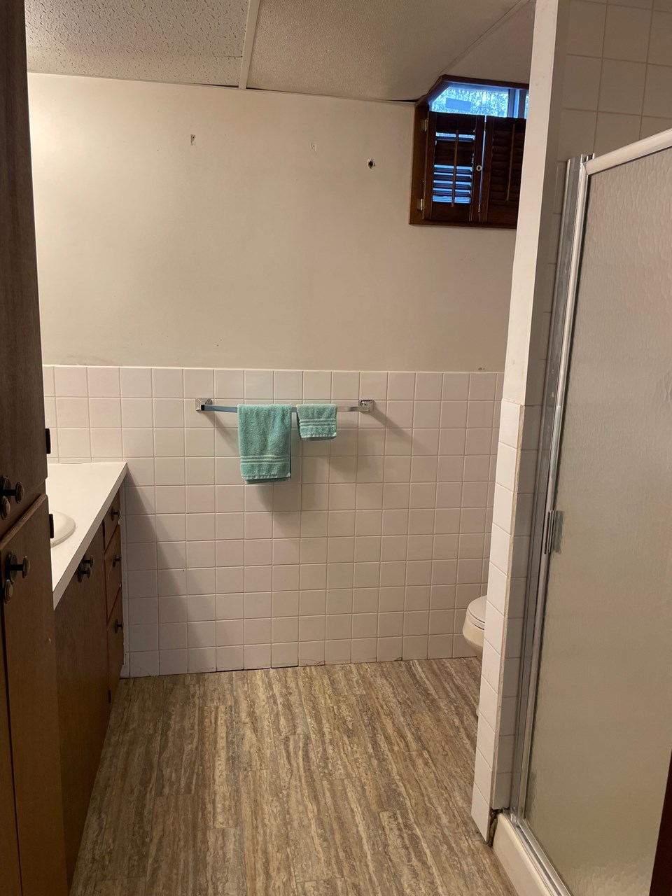 3/4 bath in lower level