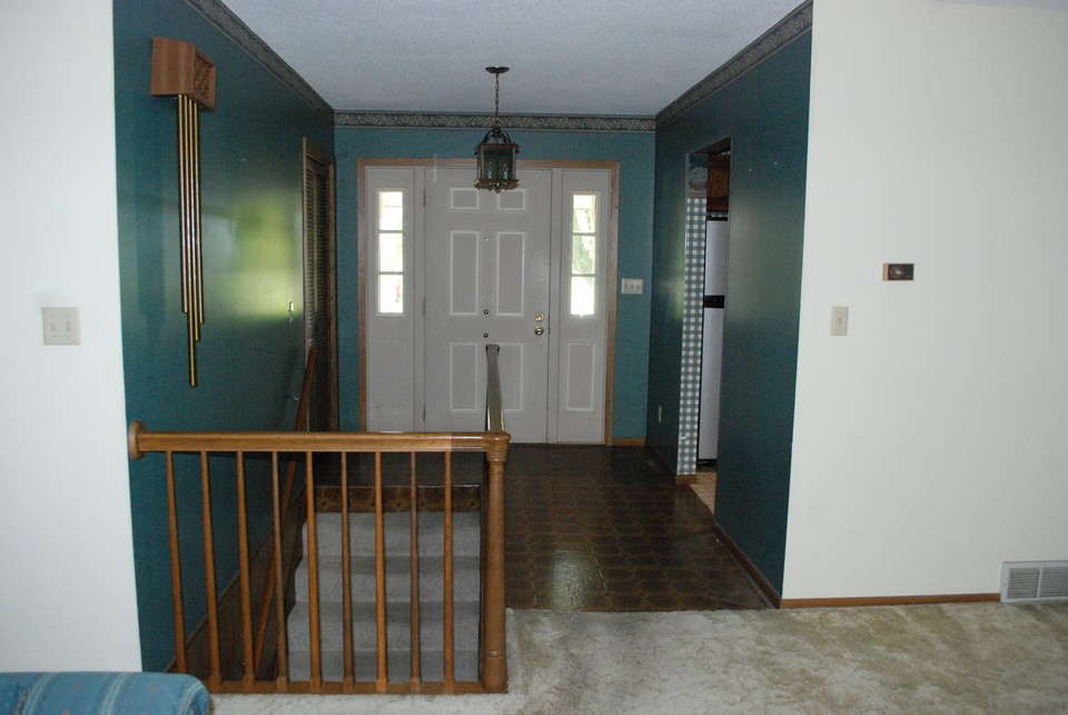 entry w/ open stairway to lower level