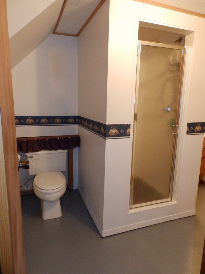 bathroom w/ sauna in lower level