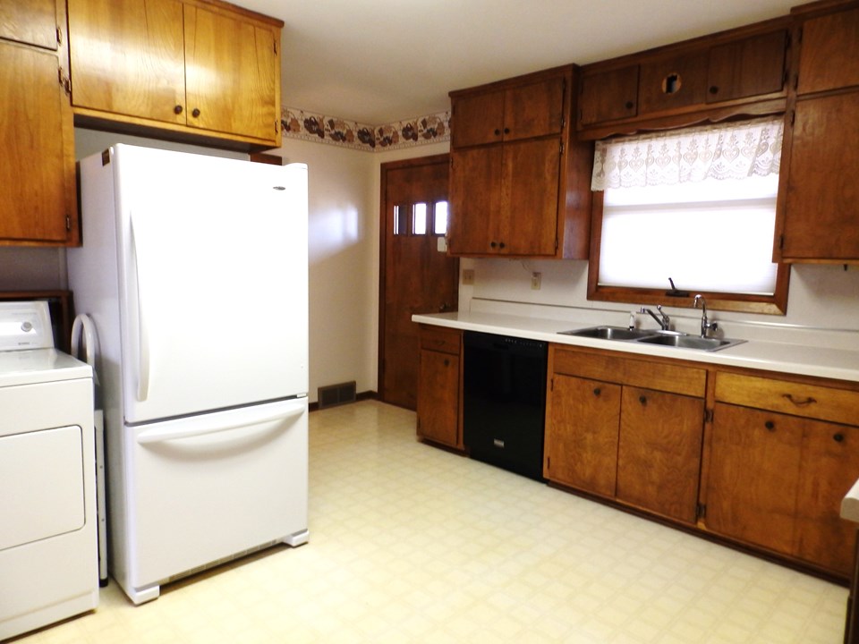 kitchen with laundry