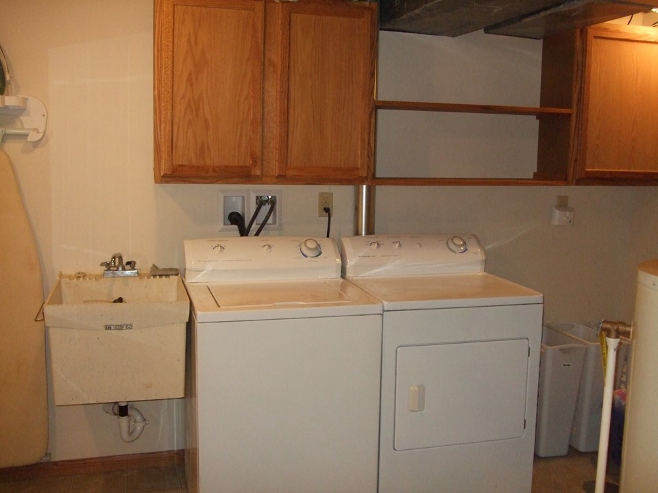 laundry area and utilities plus spacious storage areas