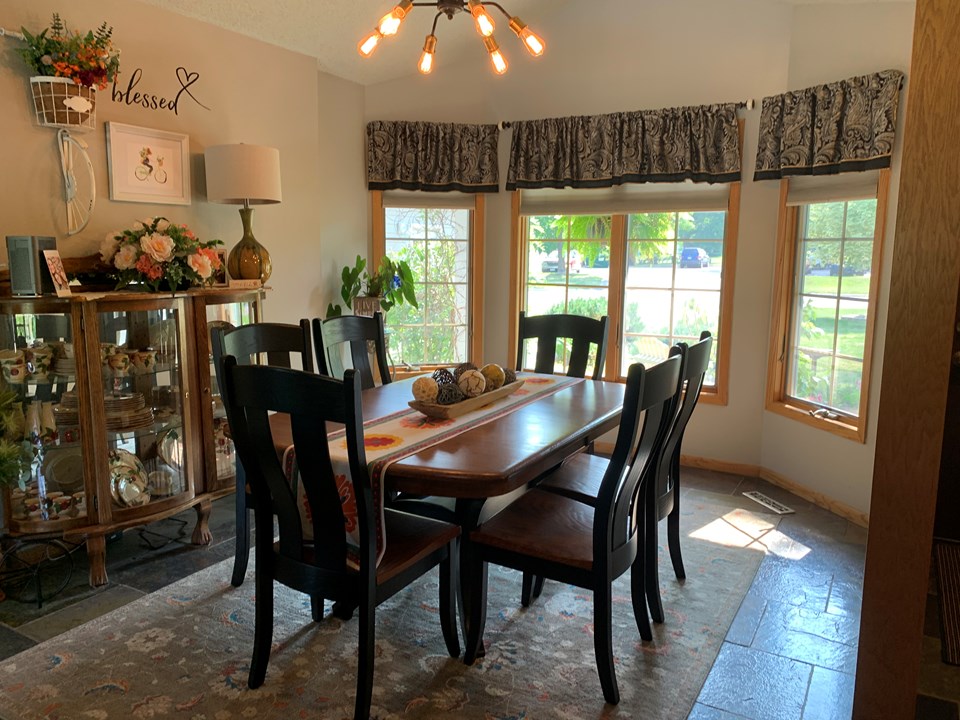formal dining and open living room