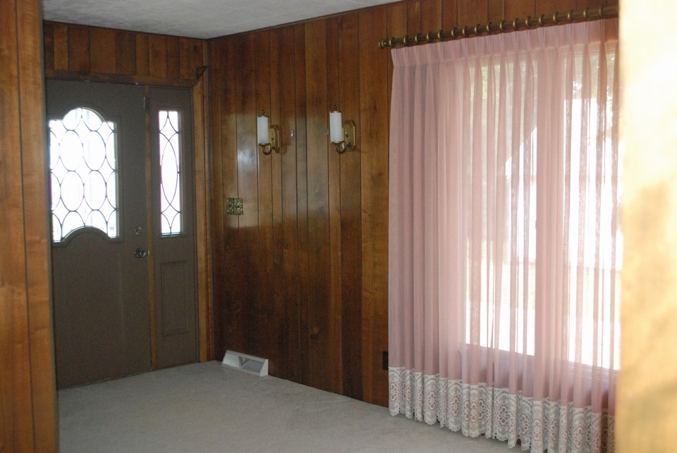 front entry into sitting room