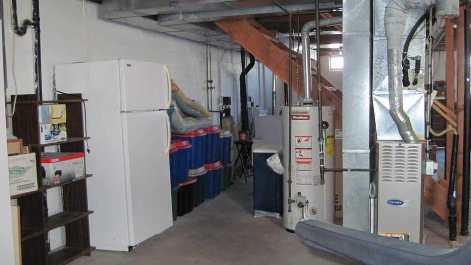 utility area in basement