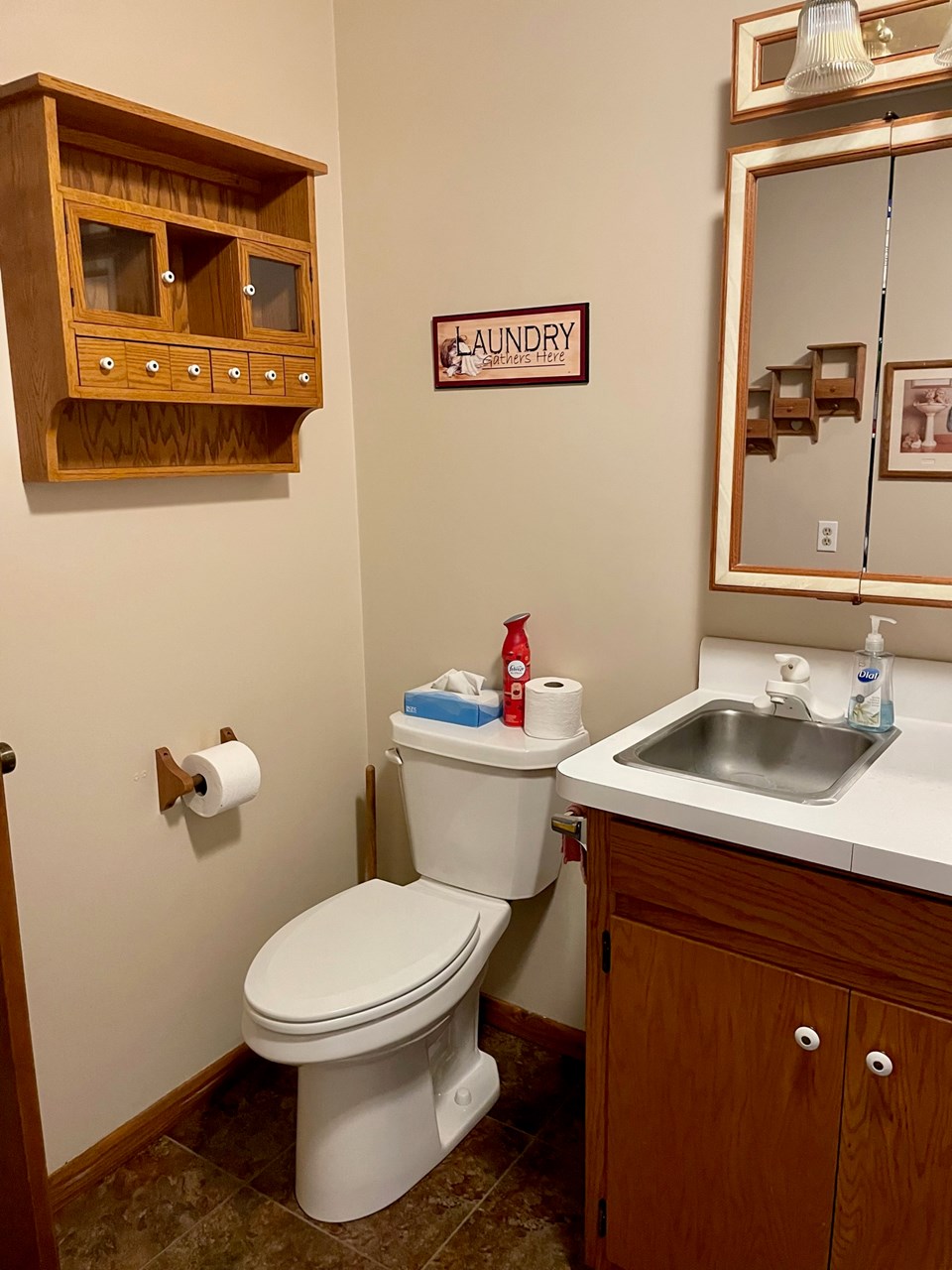 1/2 bath in laundry room
