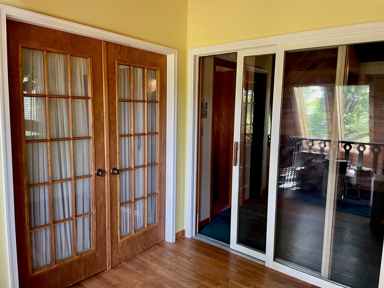 loft area french doors to main bedroom