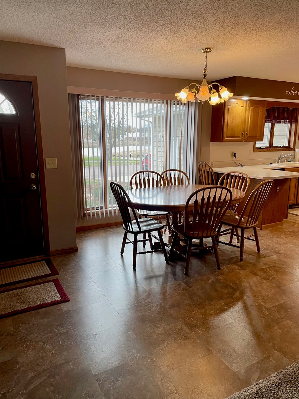 dining area open to living room