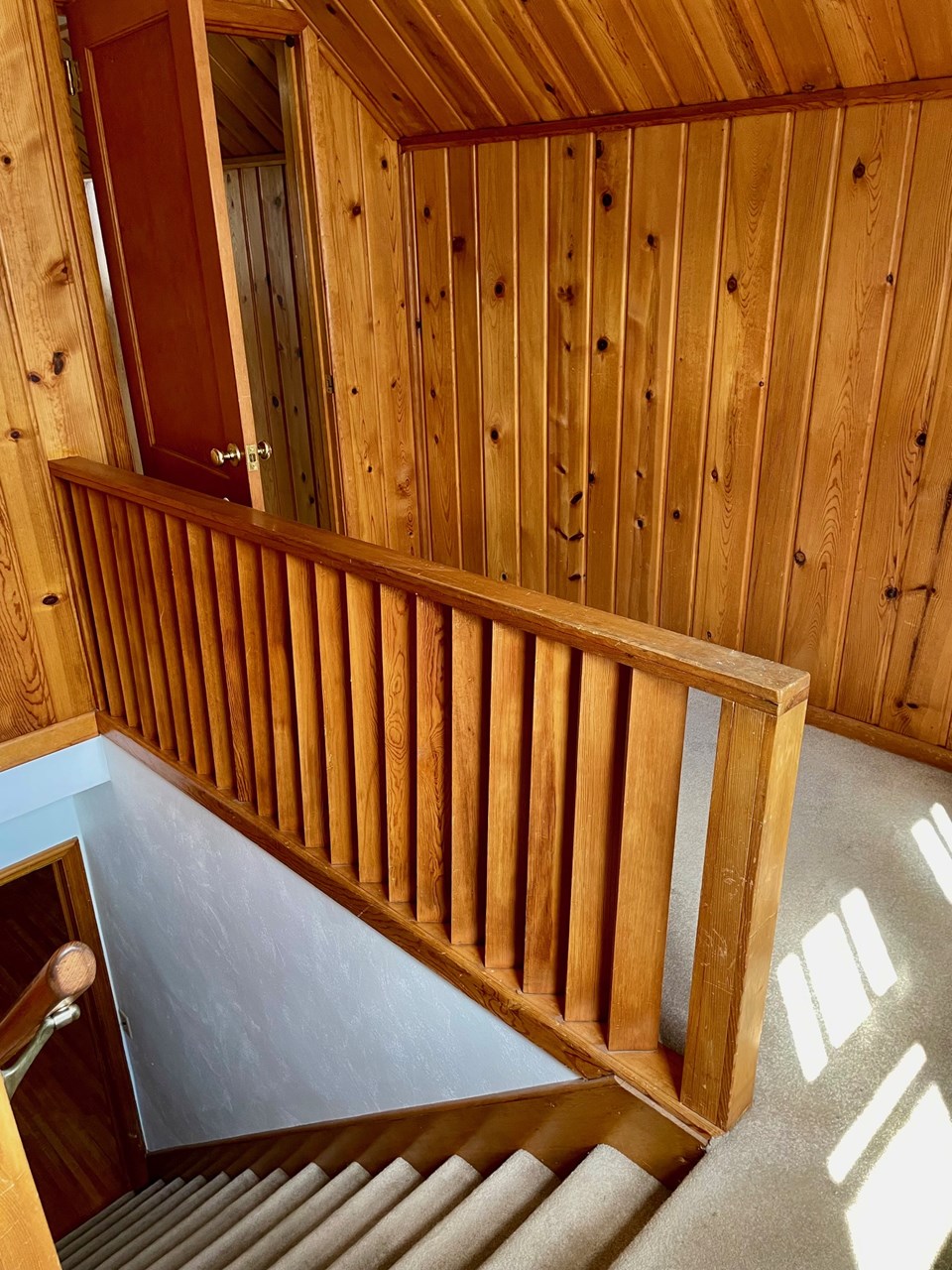 upstairs landing area and lots of storage