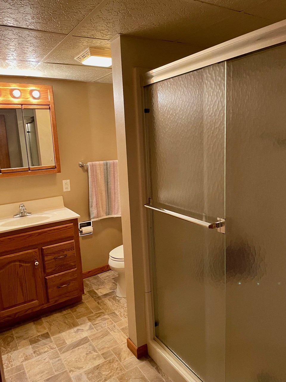 3/4 bath on lower level