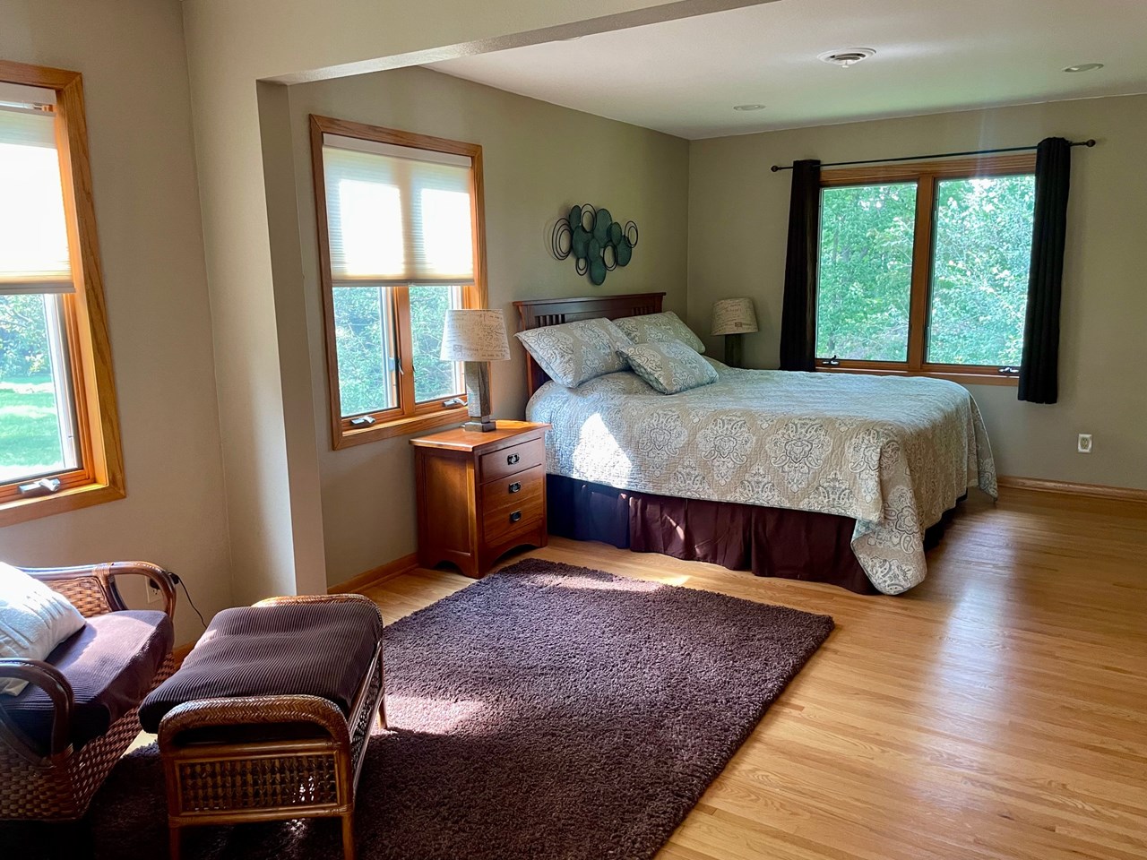 main suite with walk-in closet and option for main floor laundry
