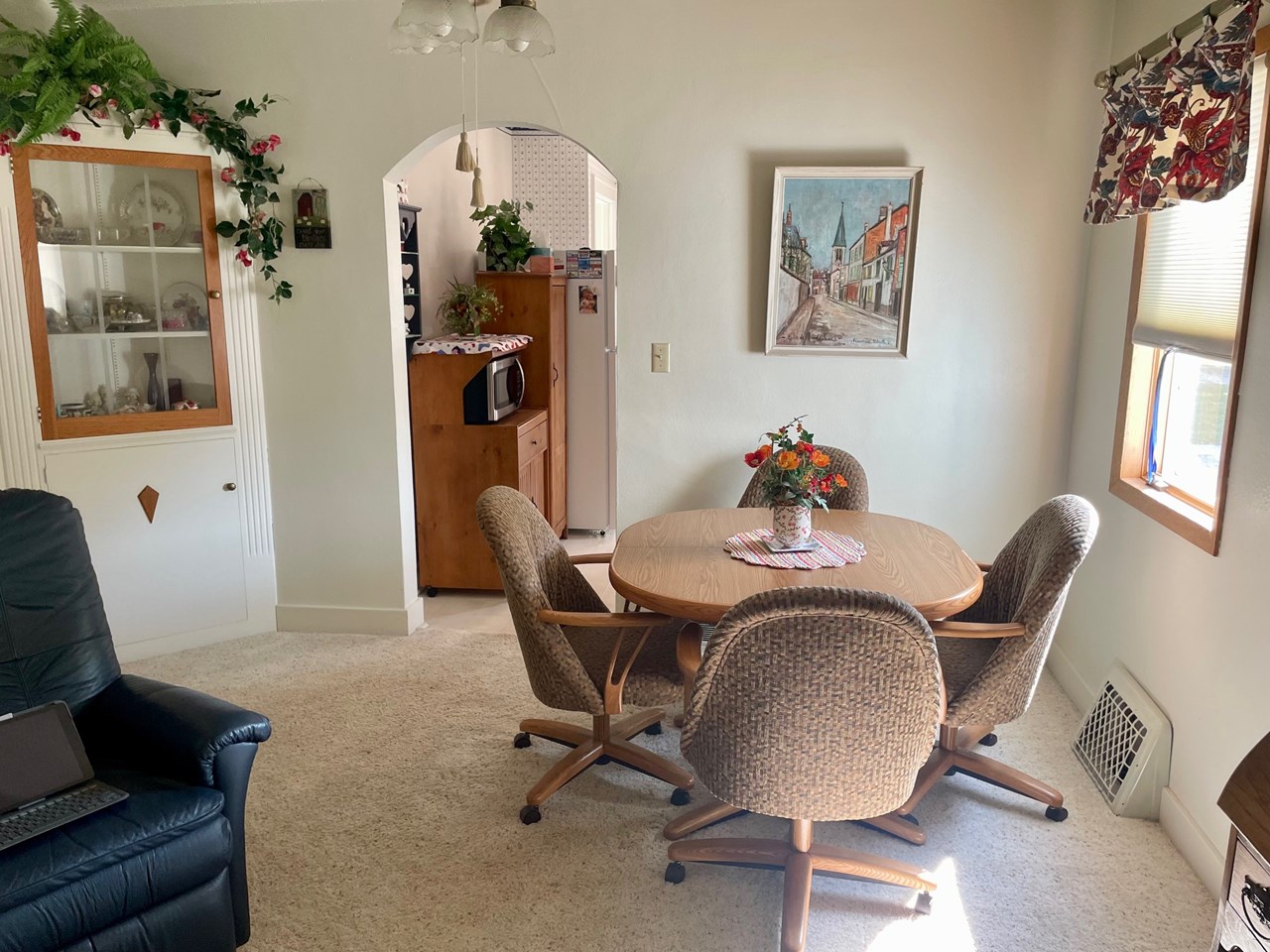 dining area open to living room