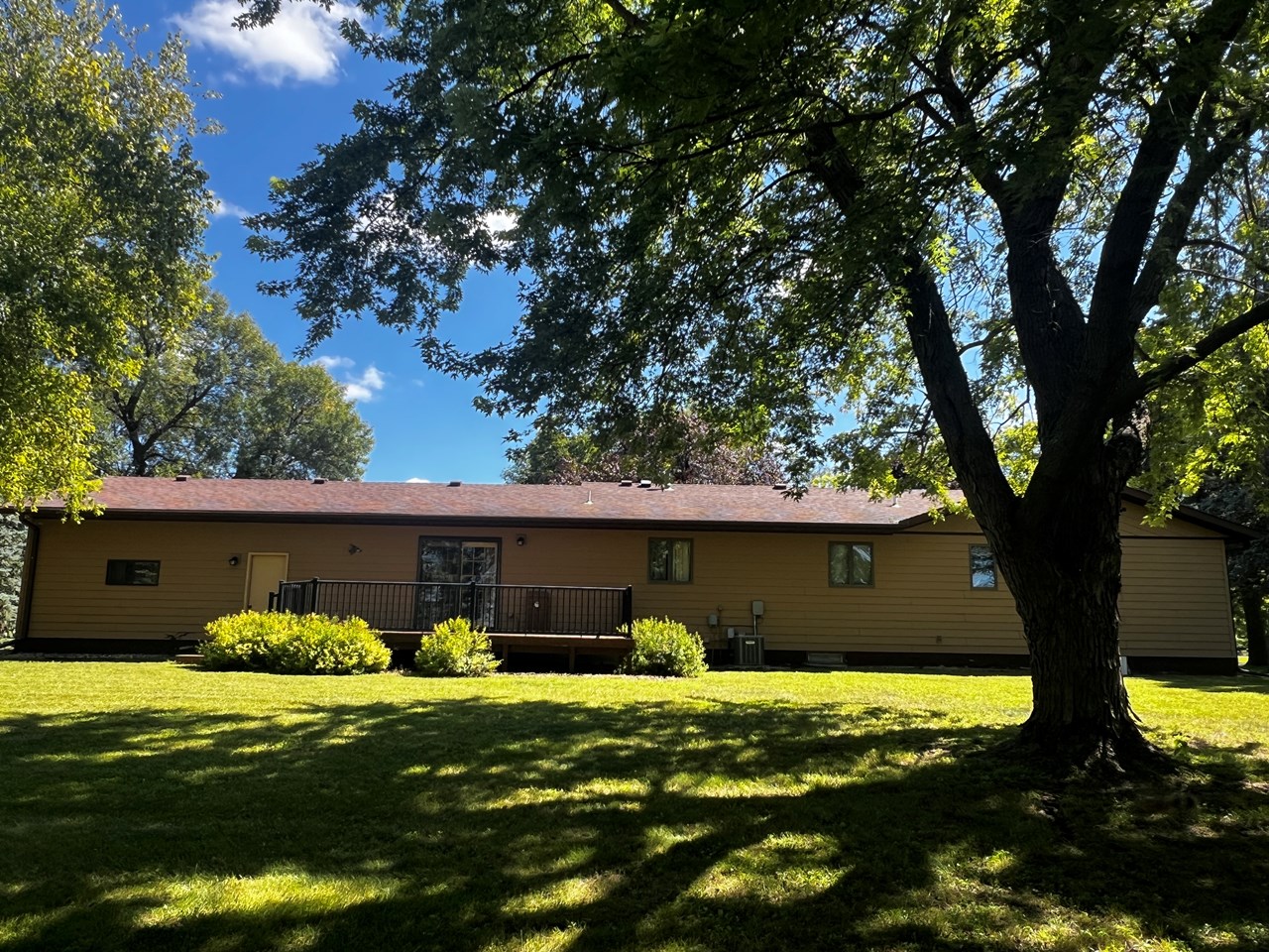 deck area spacious backyard
