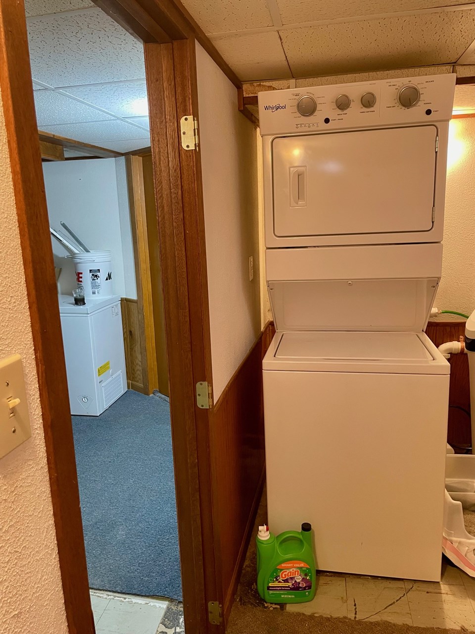 laundry in lower level