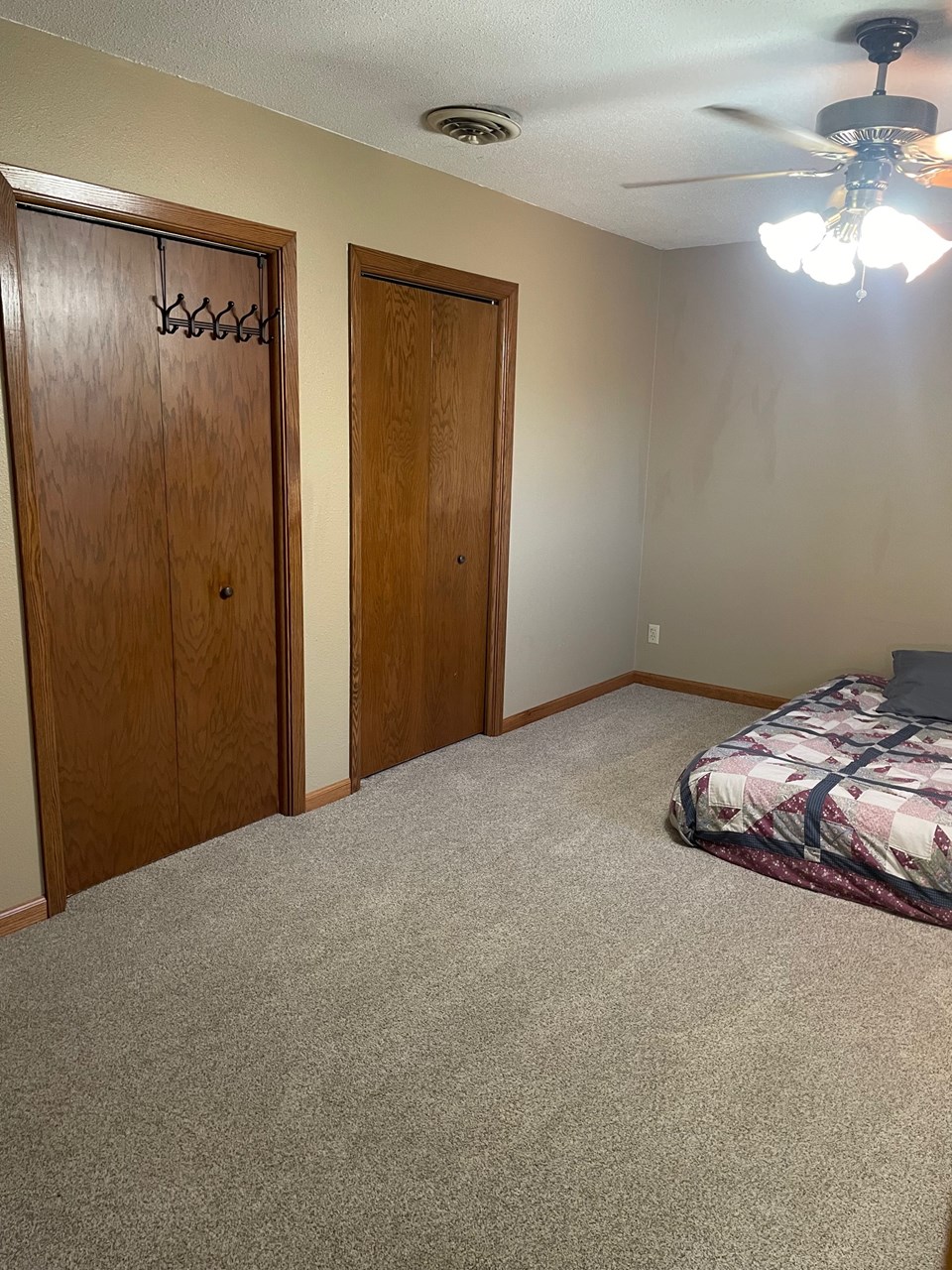 nice closet space in main bedroom