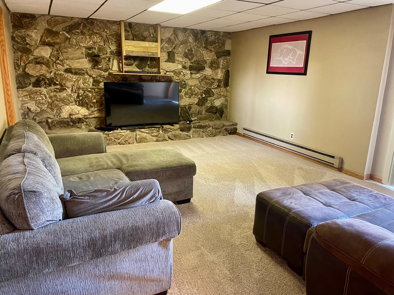 family room on lower level