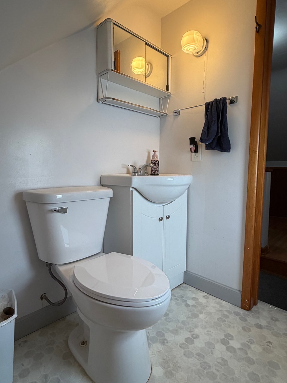 1/2 bath on upper level