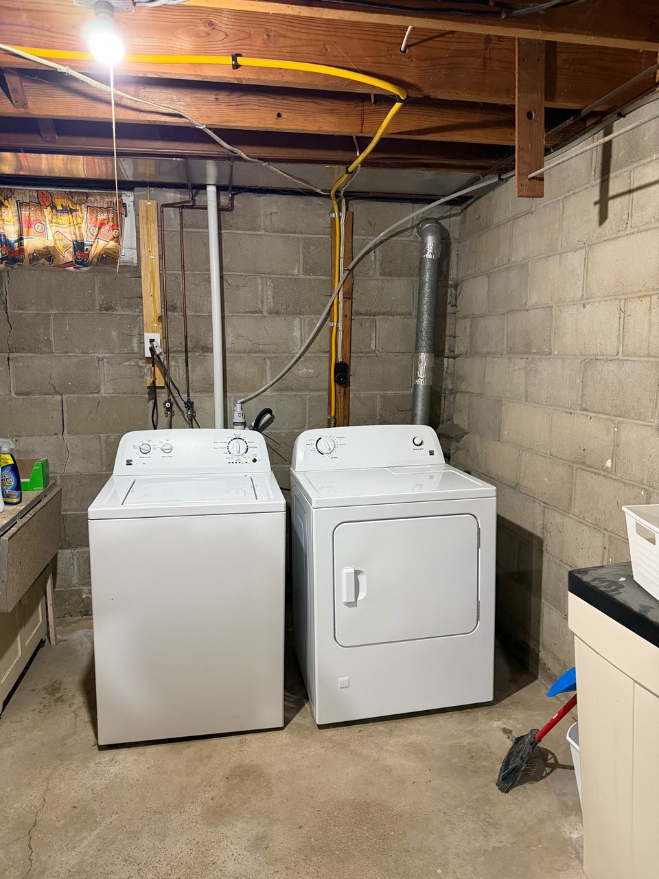 laundry area lower level