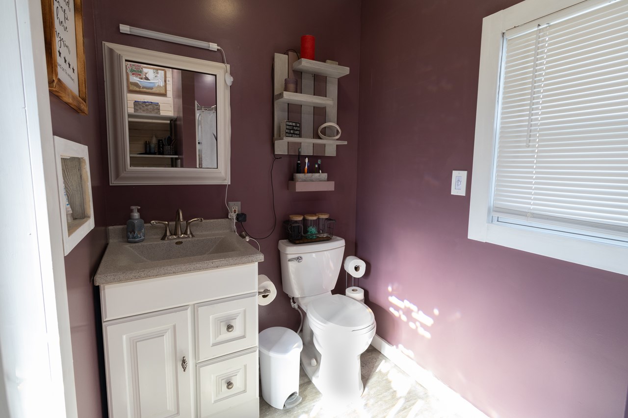 main floor bathroom with shower