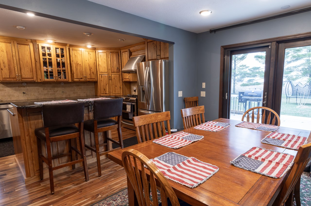 open kitchen-dining room