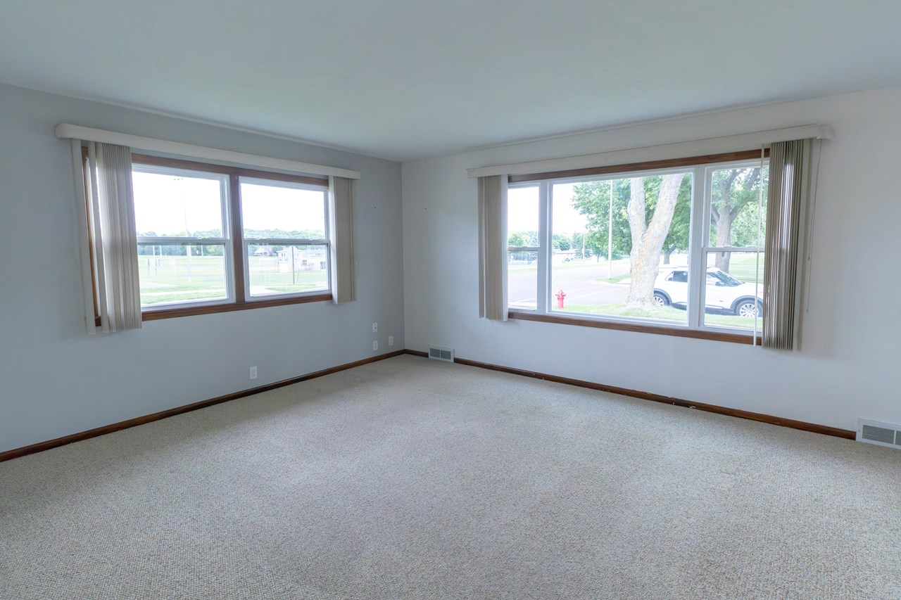large windows in living room