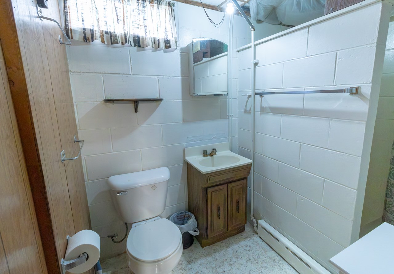 3/4 bath on lower level