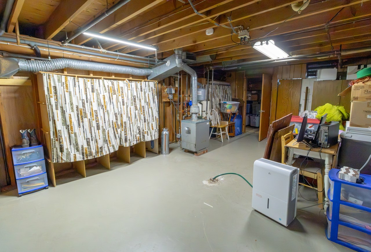 utility area and storage...access from basement to garage