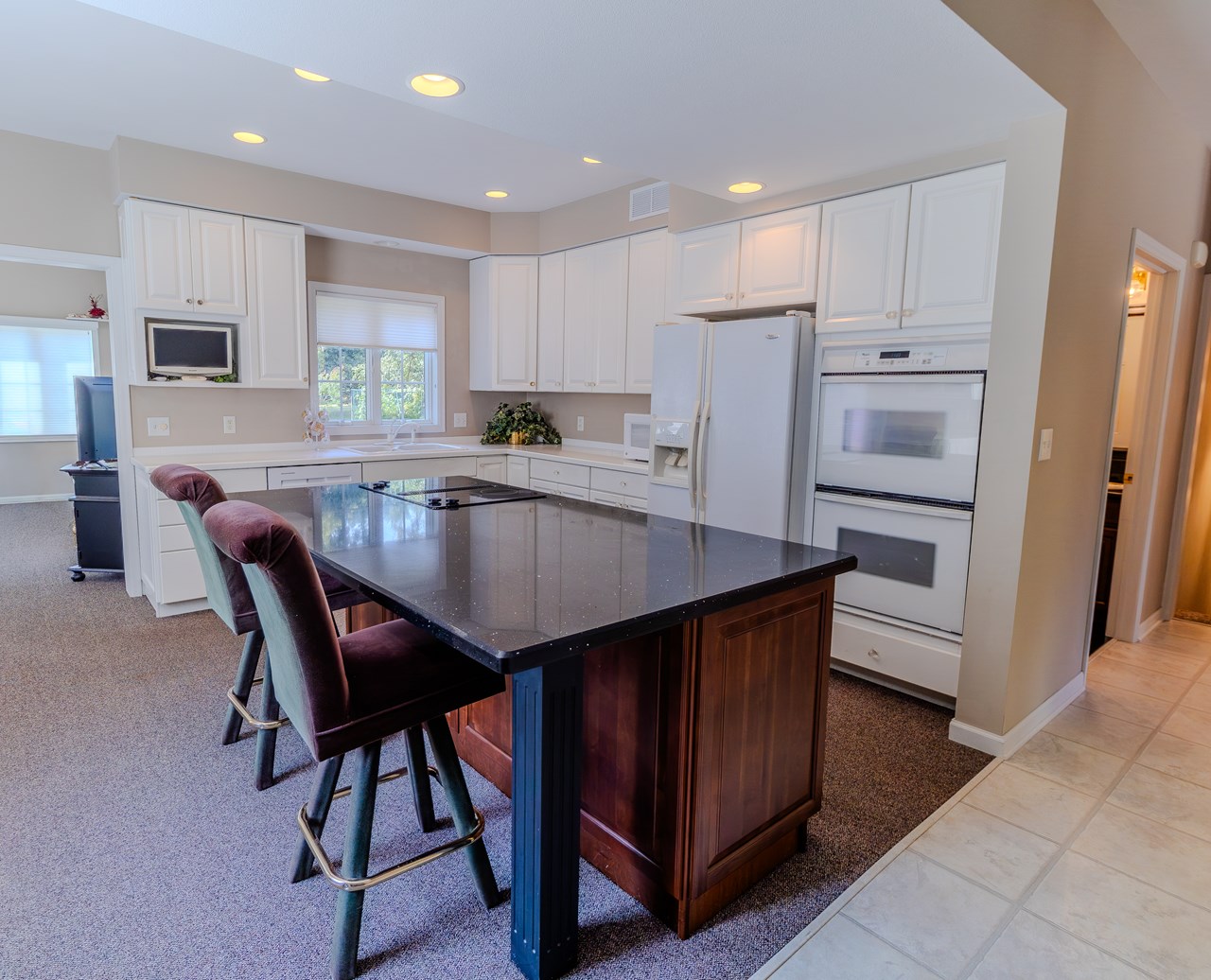 kitchen with island seating