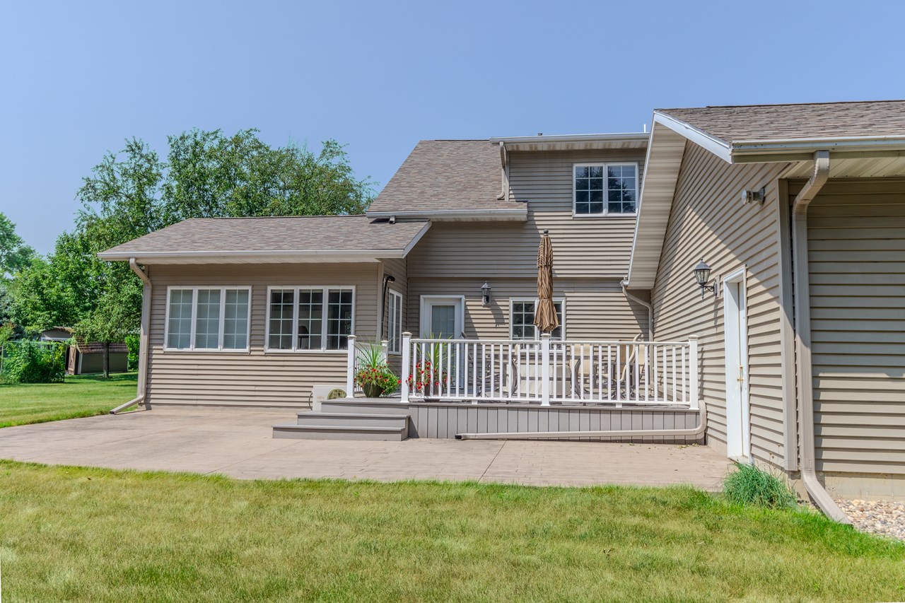 spacious deck + patio space